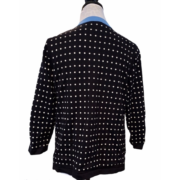 Talbots Black and White cardigan sweater Size M - Picture 4 of 4